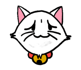 White Kitty Flannel sticker #1774962