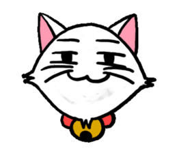 White Kitty Flannel sticker #1774963