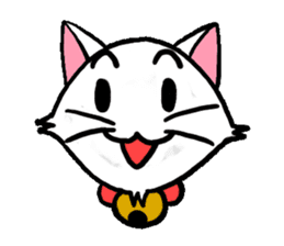 White Kitty Flannel sticker #1774964