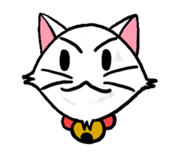 White Kitty Flannel sticker #1774965