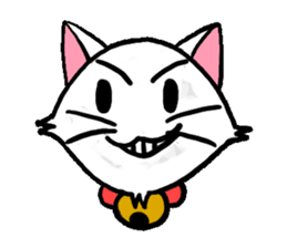 White Kitty Flannel sticker #1774966