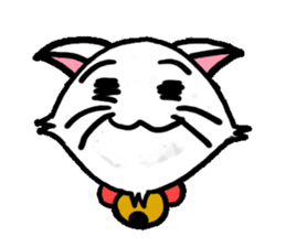 White Kitty Flannel sticker #1774967
