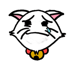 White Kitty Flannel sticker #1774968