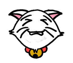 White Kitty Flannel sticker #1774969
