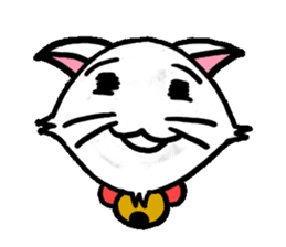 White Kitty Flannel sticker #1774970