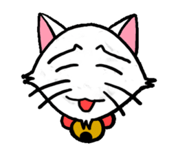 White Kitty Flannel sticker #1774971