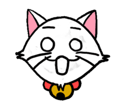 White Kitty Flannel sticker #1774972