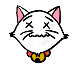 White Kitty Flannel sticker #1774973