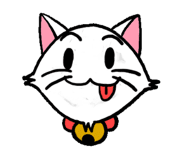 White Kitty Flannel sticker #1774974