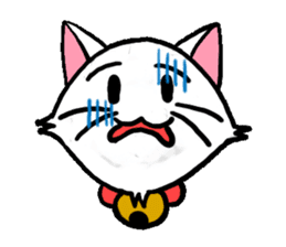 White Kitty Flannel sticker #1774975