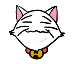 White Kitty Flannel sticker #1774976