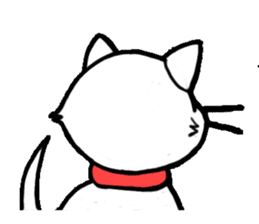 White Kitty Flannel sticker #1774979