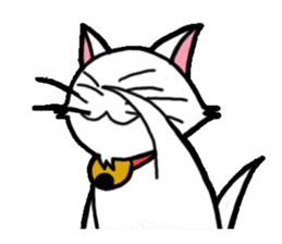 White Kitty Flannel sticker #1774980