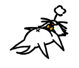 White Kitty Flannel sticker #1774982