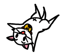 White Kitty Flannel sticker #1774983