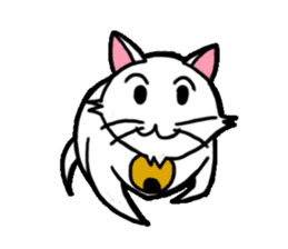 White Kitty Flannel sticker #1774984