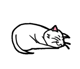 White Kitty Flannel sticker #1774985