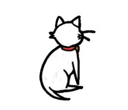 White Kitty Flannel sticker #1774986