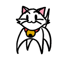 White Kitty Flannel sticker #1774987