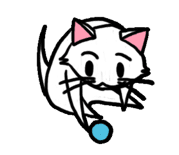 White Kitty Flannel sticker #1774988