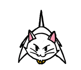 White Kitty Flannel sticker #1774990
