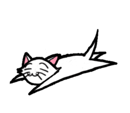 White Kitty Flannel sticker #1774991