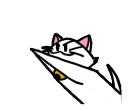 White Kitty Flannel sticker #1774992
