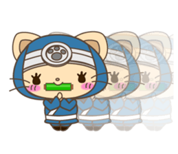 Cat Ninja & bear samurai sticker #1775421