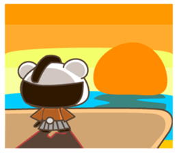 Cat Ninja & bear samurai sticker #1775445