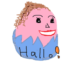 A bird and boiled egg man and woman sticker #1775740