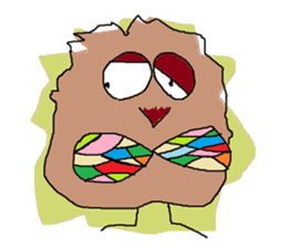 A bird and boiled egg man and woman sticker #1775750