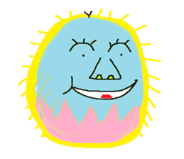 A bird and boiled egg man and woman sticker #1775761
