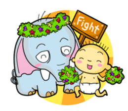 Nappy & Chubby happy life sticker #1775992