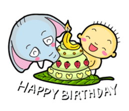 Nappy & Chubby happy life sticker #1776008