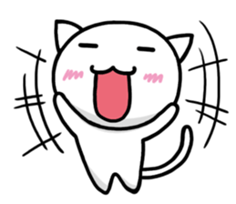 super white kitten sticker #1776570