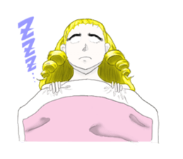 an  opened her eyes wide girl sticker #1777691