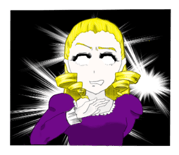an  opened her eyes wide girl sticker #1777692