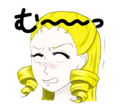 an  opened her eyes wide girl sticker #1777695