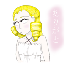 an  opened her eyes wide girl sticker #1777702