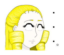 an  opened her eyes wide girl sticker #1777716