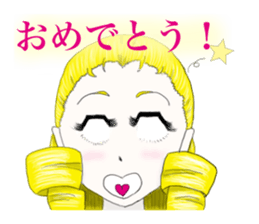 an  opened her eyes wide girl sticker #1777723