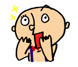 round face boy sticker #1777931