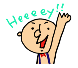 round face boy sticker #1777933