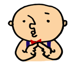 round face boy sticker #1777934