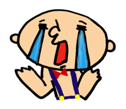 round face boy sticker #1777937