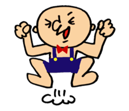 round face boy sticker #1777945