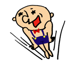 round face boy sticker #1777952