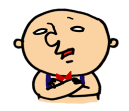 round face boy sticker #1777954