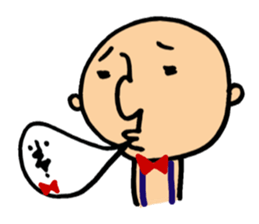 round face boy sticker #1777959