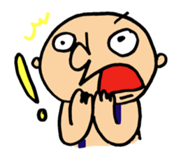 round face boy sticker #1777965